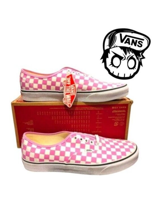 Vans Other - Vans Authentic Checkerboard Men Size 11.5 Orchid and White Pink 0826